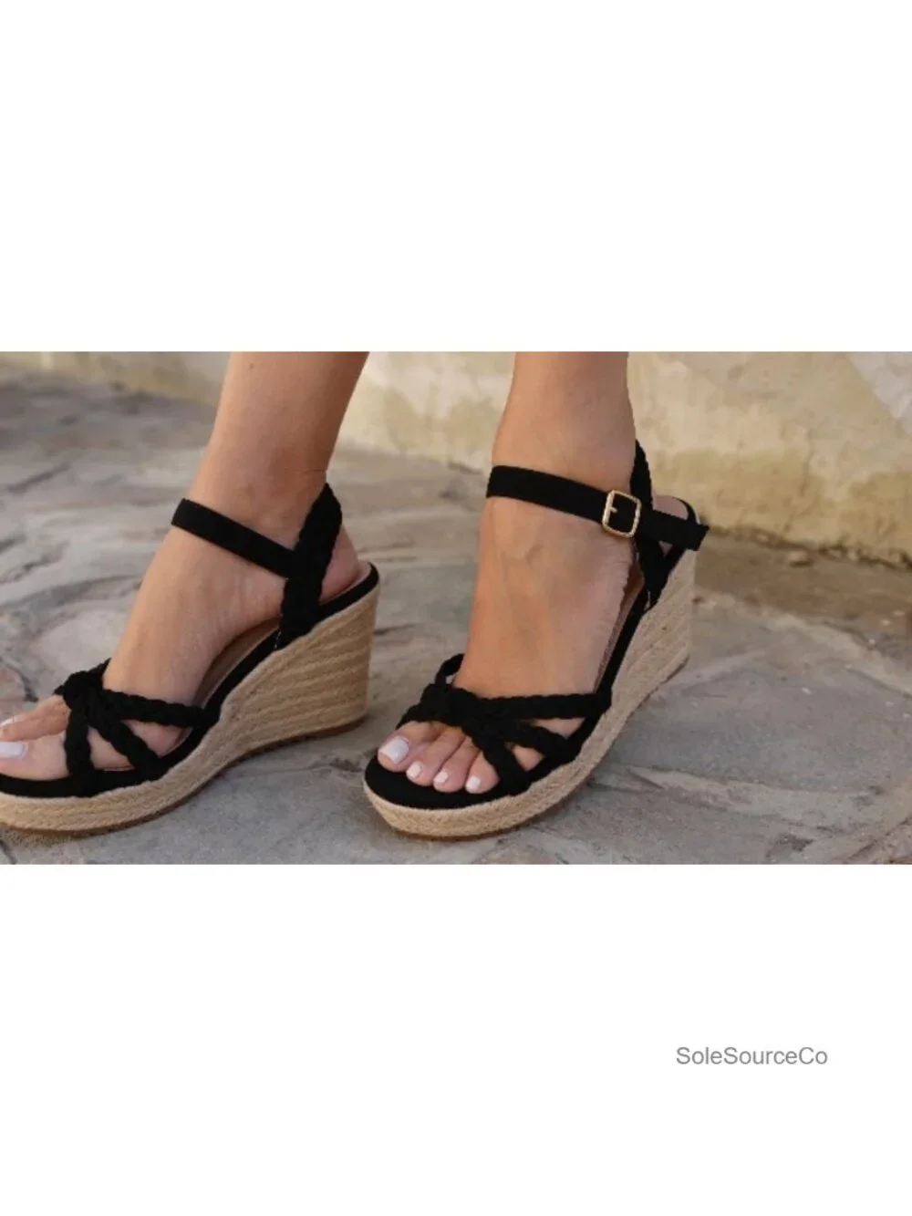 Womens Wedge Sandals Espadrille Platform Heels Arch Support Summer Shoes Ankle